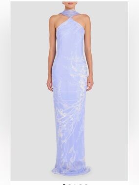 amanda uprichard jade silk maxi dress Amanda Uprichard Jade Silk Halterneck Maxi Dress